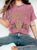 Guitar print top women's T-shirt