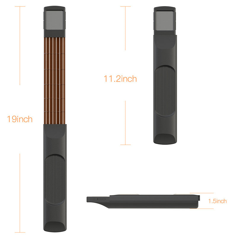 SCT-80 Pocket Guitar Chord Practitioner Portable Guitar Neck Guitar Finger Practice with Screen Display Beat