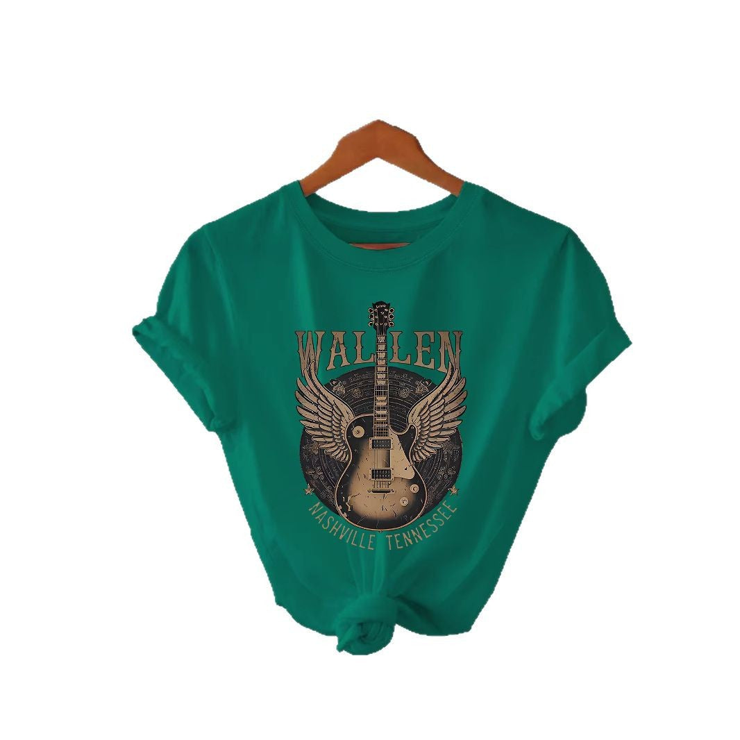 Guitar Disc Printed Short Sleeve
