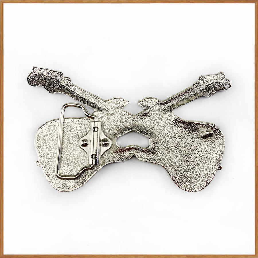 Guitar belt buckle Music belt buckle Western denim casual belt buckle