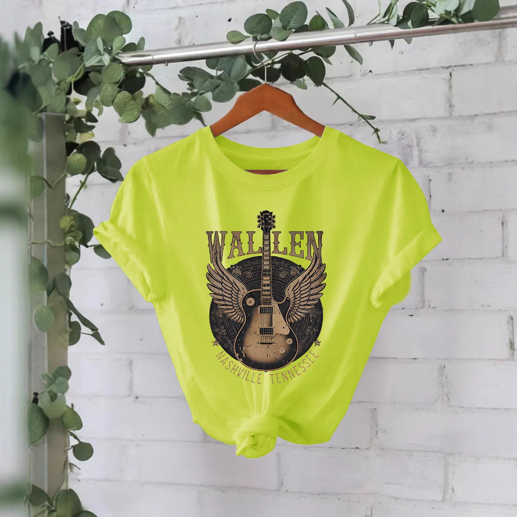 Guitar Disc Printed Short Sleeve