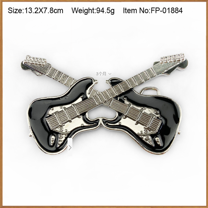 Guitar belt buckle Music belt buckle Western denim casual belt buckle