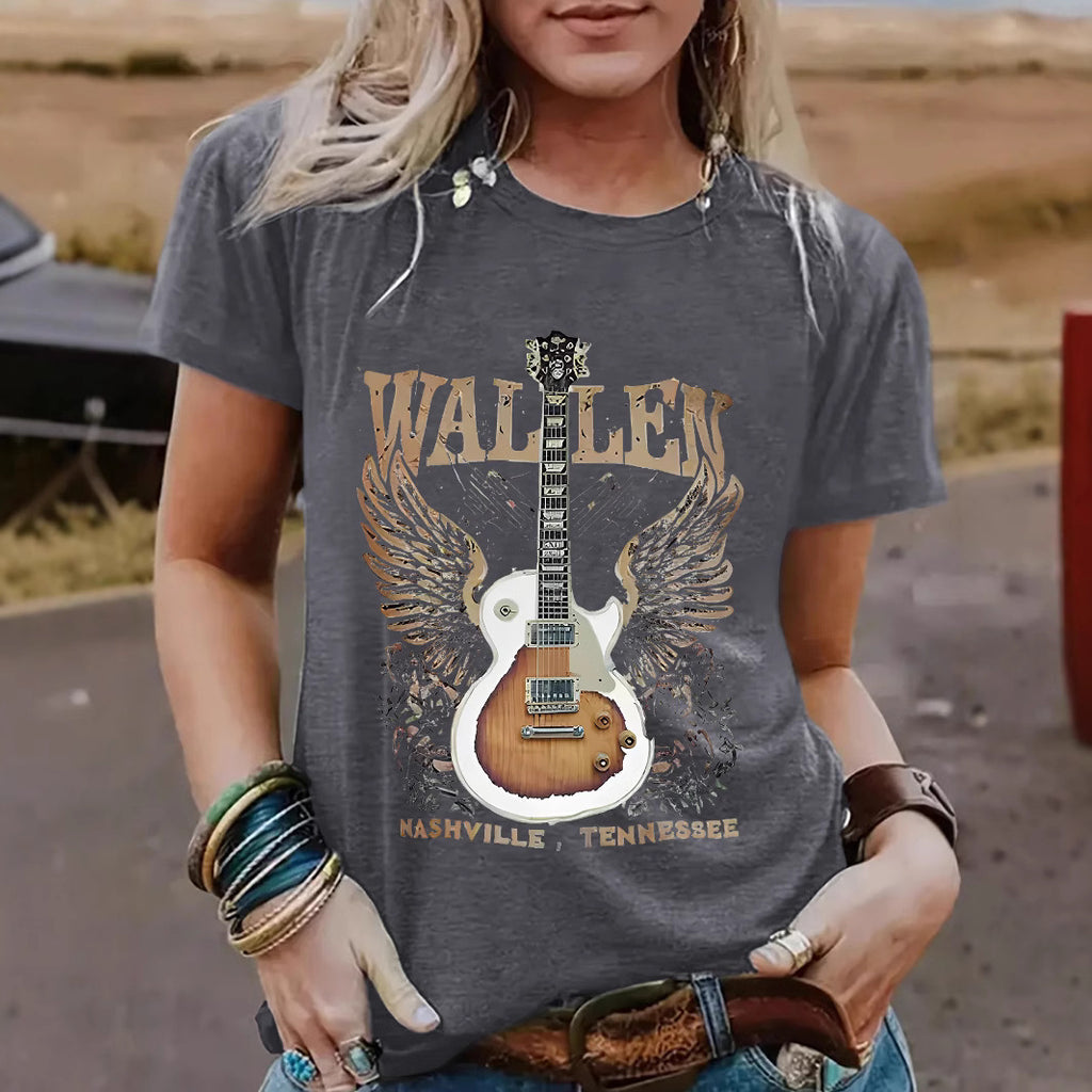 T-shirt women WALLEN guitar print