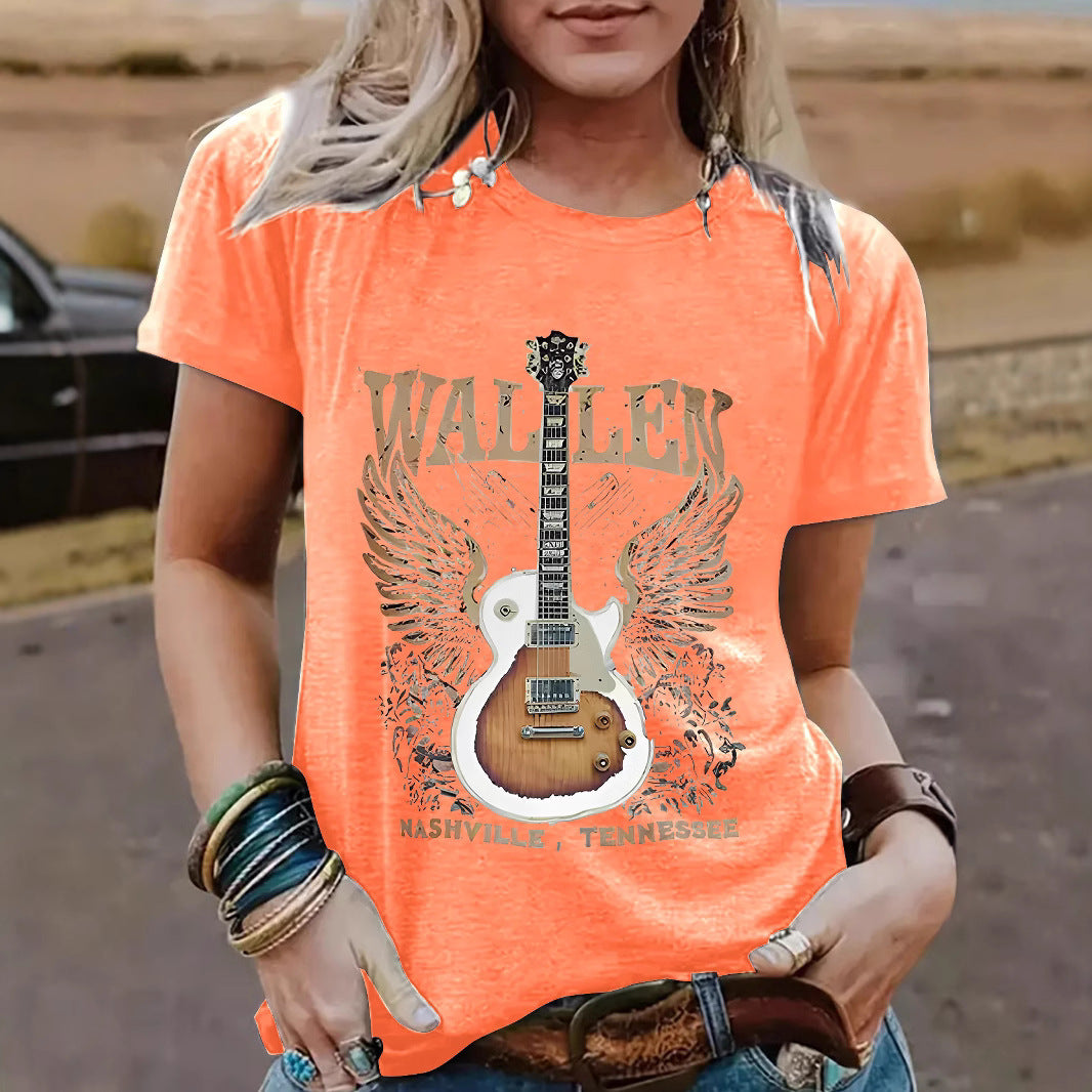 T-shirt women WALLEN guitar print