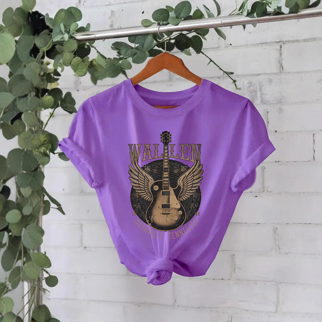 Guitar Disc Printed Short Sleeve