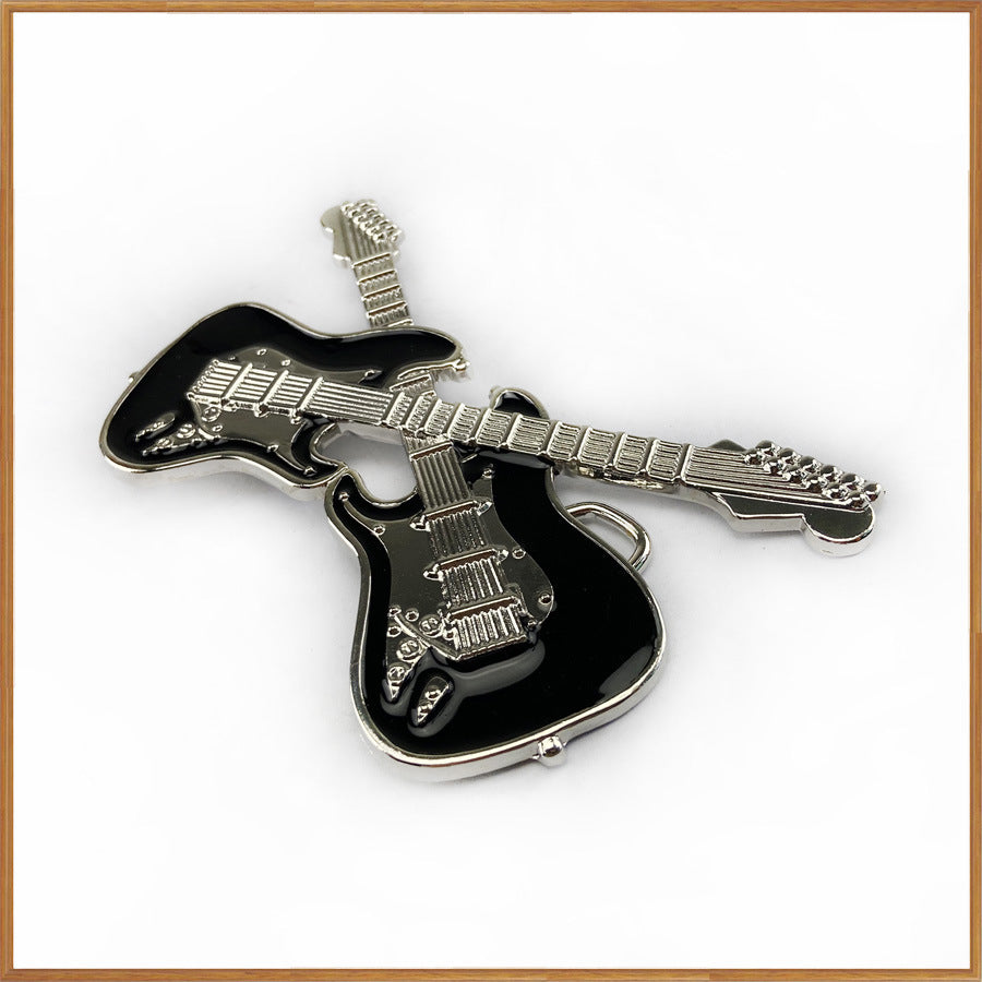 Guitar belt buckle Music belt buckle Western denim casual belt buckle