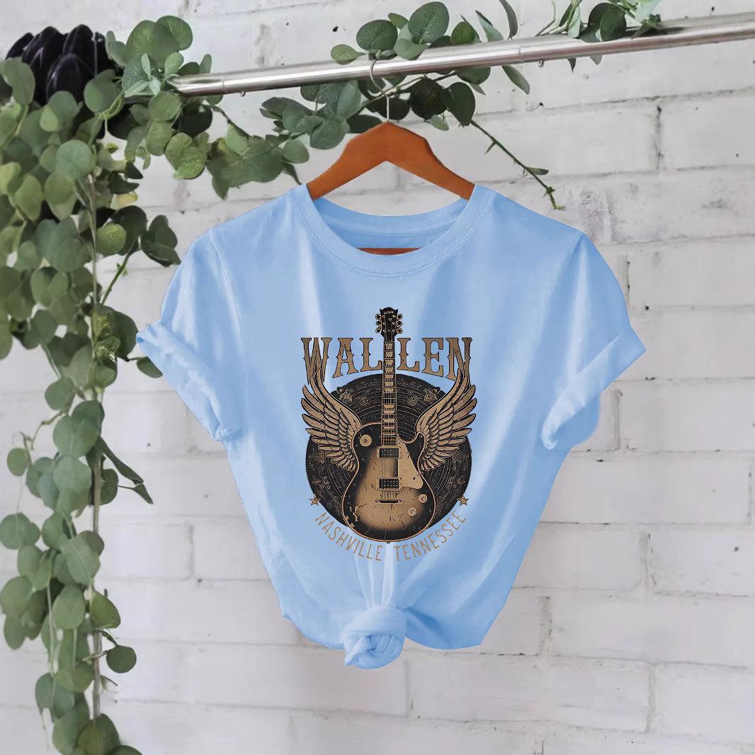 Guitar Disc Printed Short Sleeve