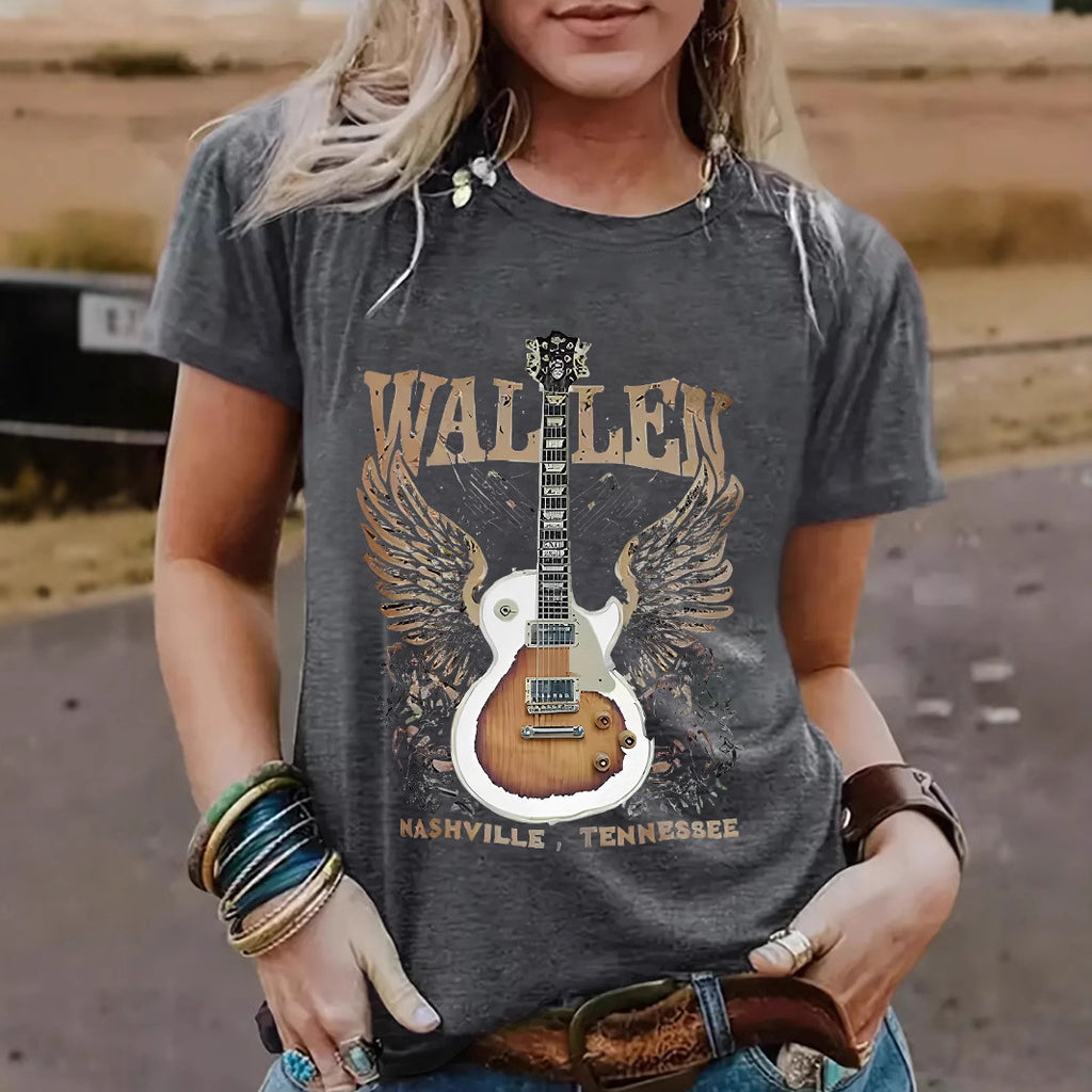 T-shirt women WALLEN guitar print