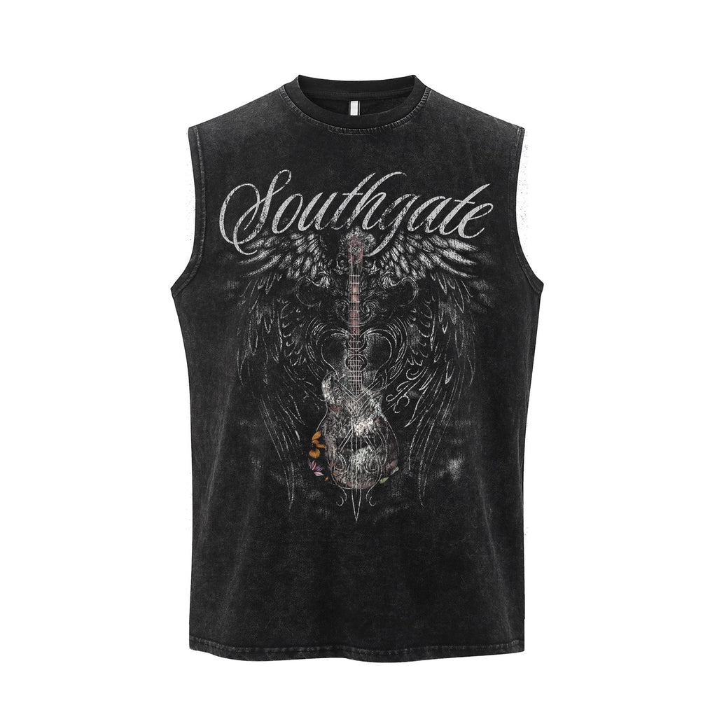 Guitar wing printed vest