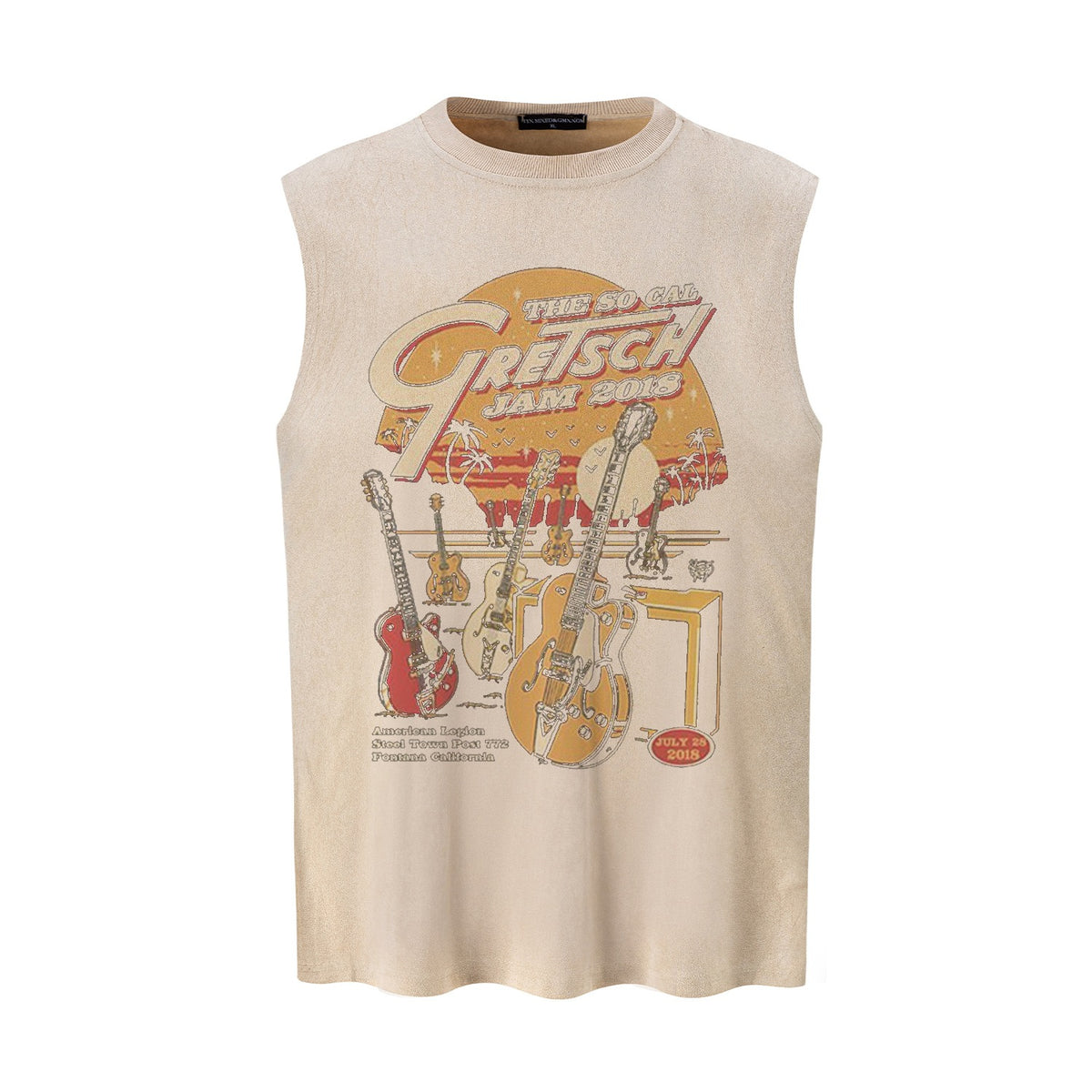 Sunset Guitar Printed Tank Top