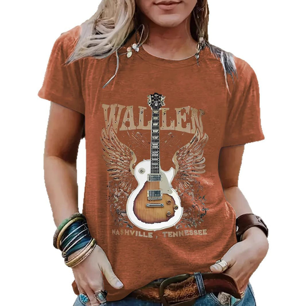 T-shirt women WALLEN guitar print