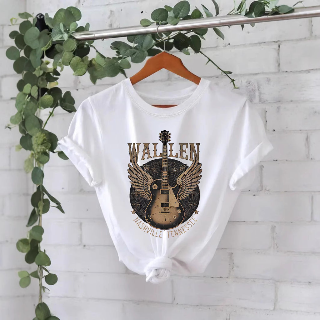 Guitar Disc Printed Short Sleeve