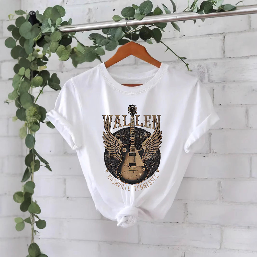 Guitar Disc Printed Short Sleeve