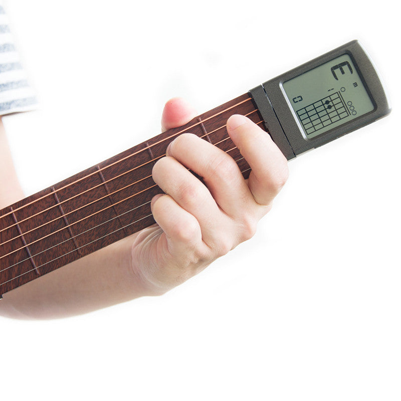 SCT-80 Pocket Guitar Chord Practitioner Portable Guitar Neck Guitar Finger Practice with Screen Display Beat
