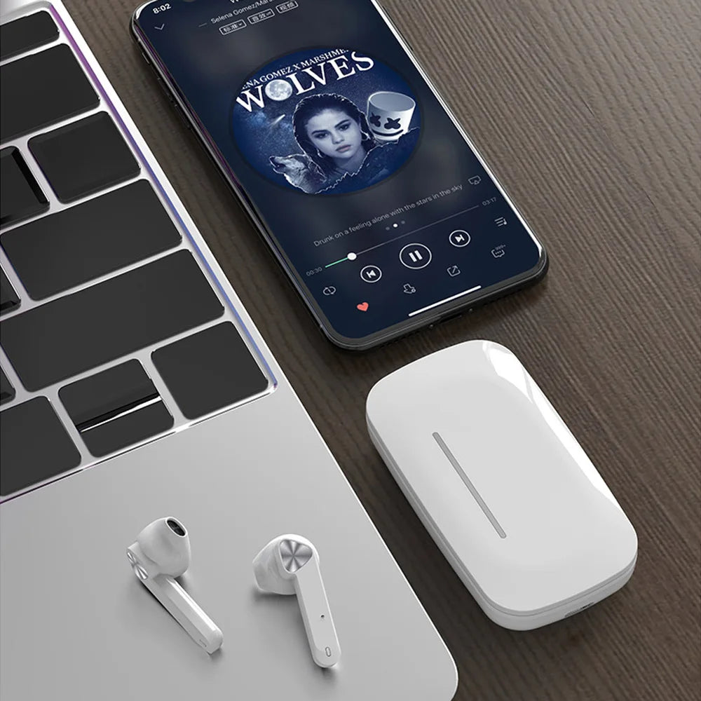 TWS Bluetooth Earphones HD Stereo Wireless Headphones  Touch Control Noise Cancelling Gaming Headset Microphone for sport